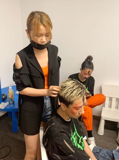 柯模思化妝班學員線下實踐